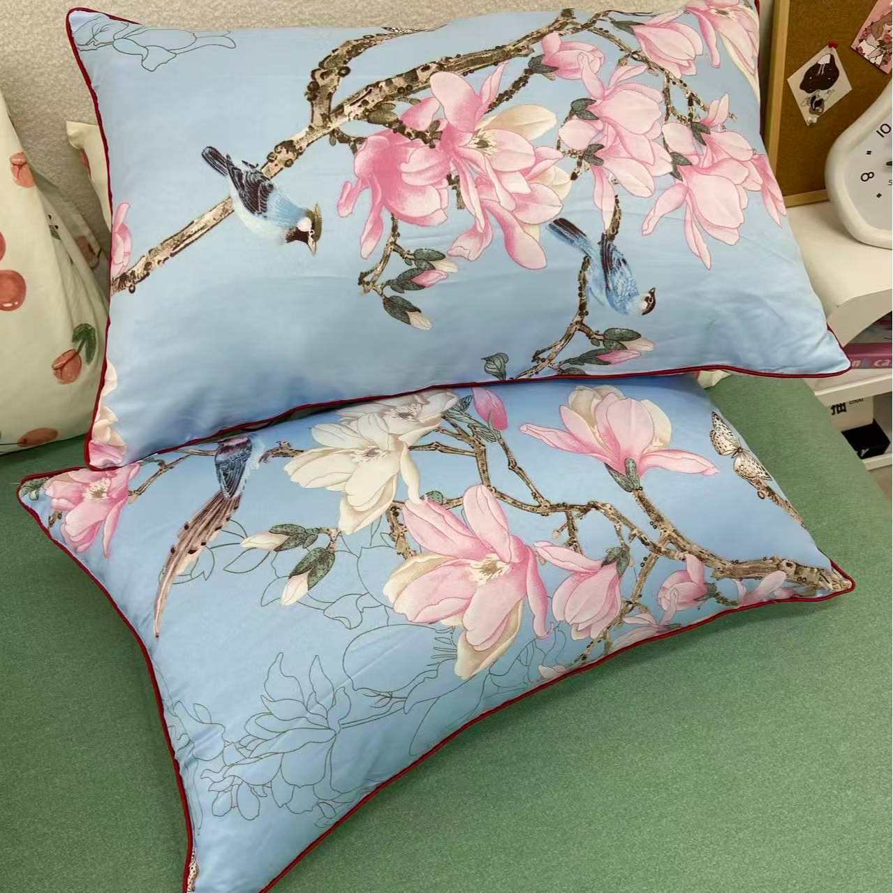 酒店同款高回弹枕芯单人枕双人枕印花仿天丝超柔软成人家用学生