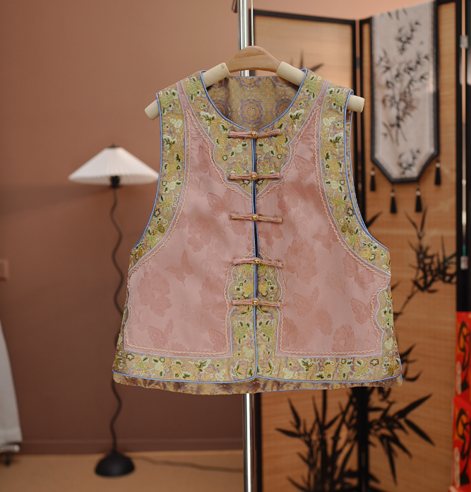 【如梦令】国风双面穿新中式刺绣织锦重工马甲圆领珠扣复古气质坎肩