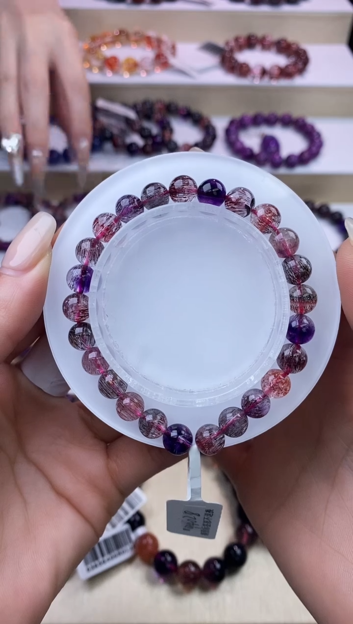 【闪购商品】水晶手链未镶嵌黑加仑超七7m+