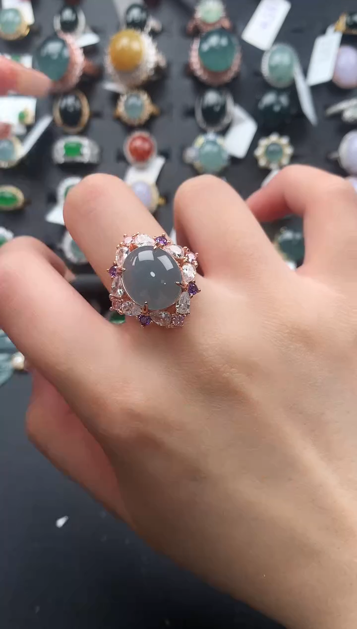 【闪购商品】翡翠戒指银S925镶嵌51241