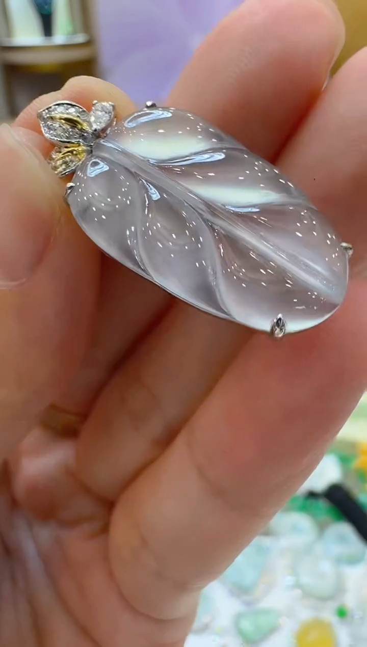 翡翠18K金镶嵌吊坠(不含链)多样性团购发一件