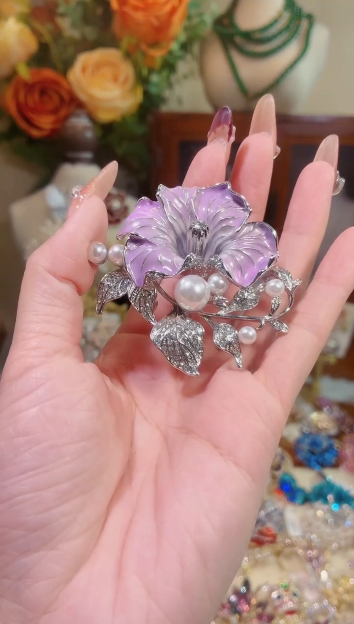 合成立方氧化锆铜合金牵牛花