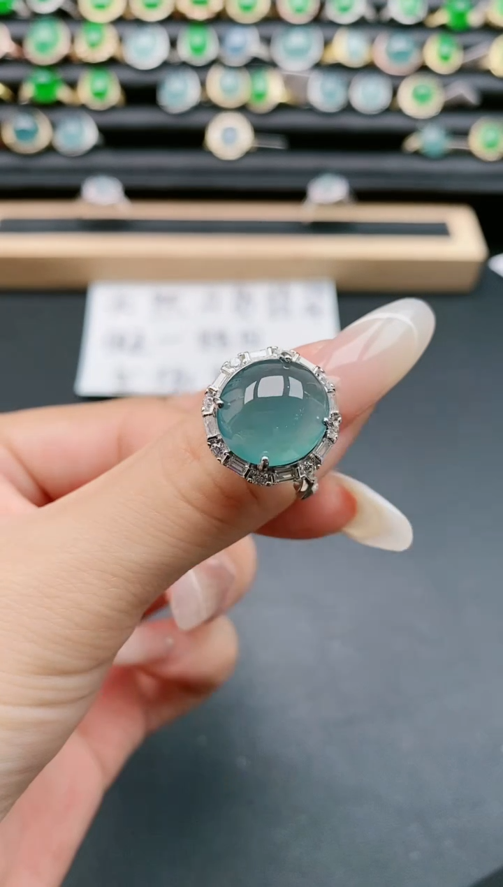 【闪购商品】翡翠戒指银S925镶嵌1111