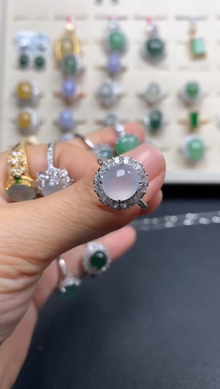 【闪购商品】翡翠戒指银S925镶嵌111111