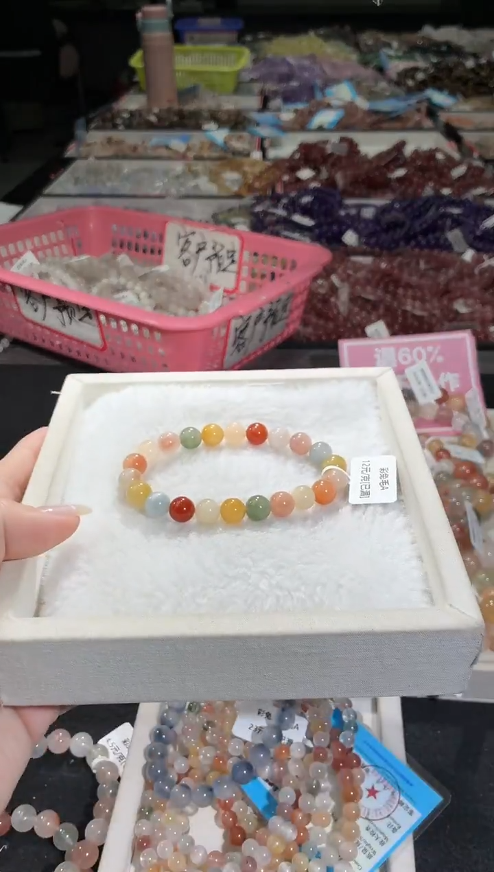 未镶嵌手链水晶375号 多样性发一C  8+