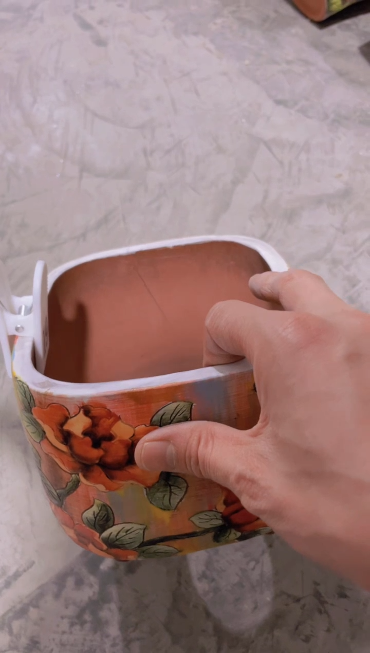 摆件19陶花岛花盆罐—手工痕迹默认，大小会有1-2公分误差