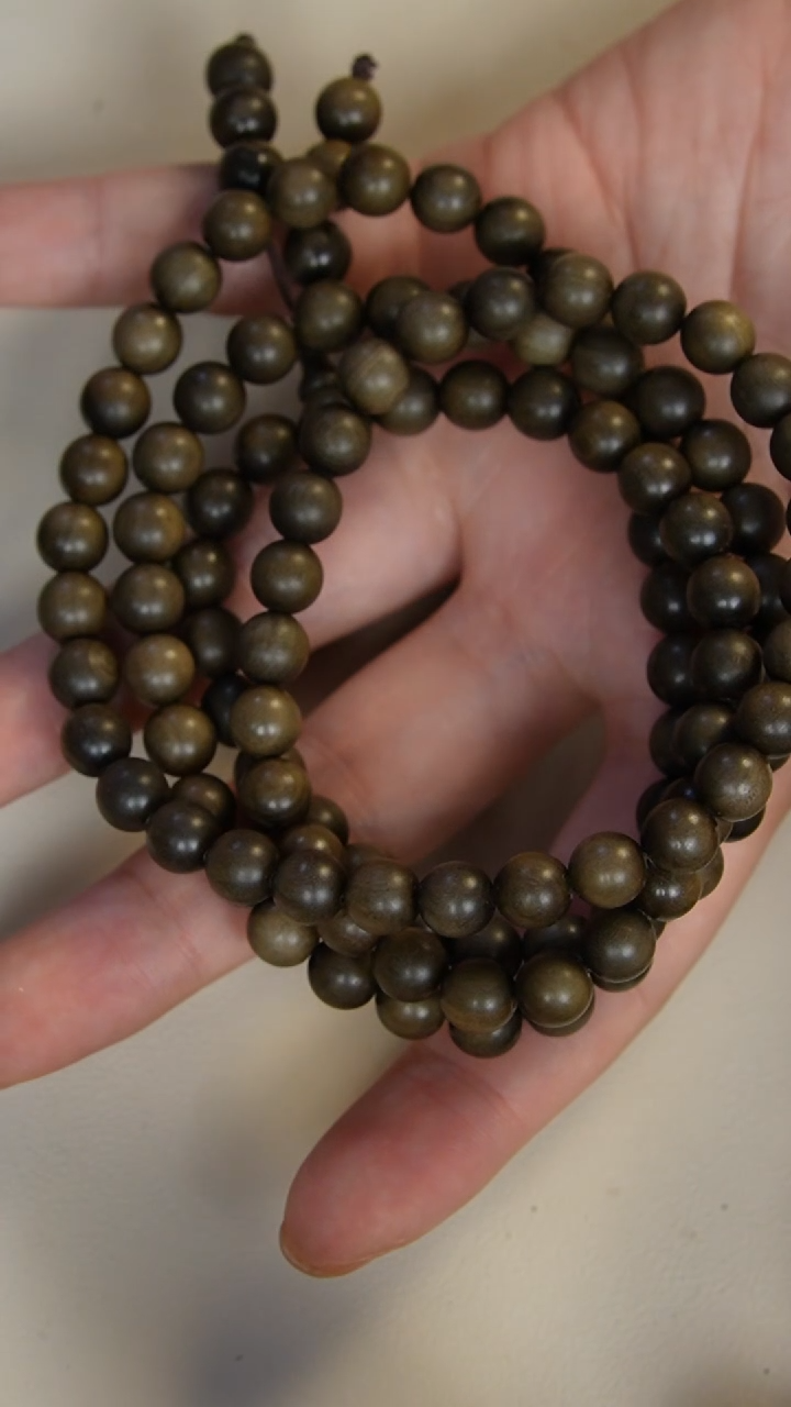 【闪购商品】檀香木手串/手链阴沉老山檀香0.8多圈108颗瑕疵