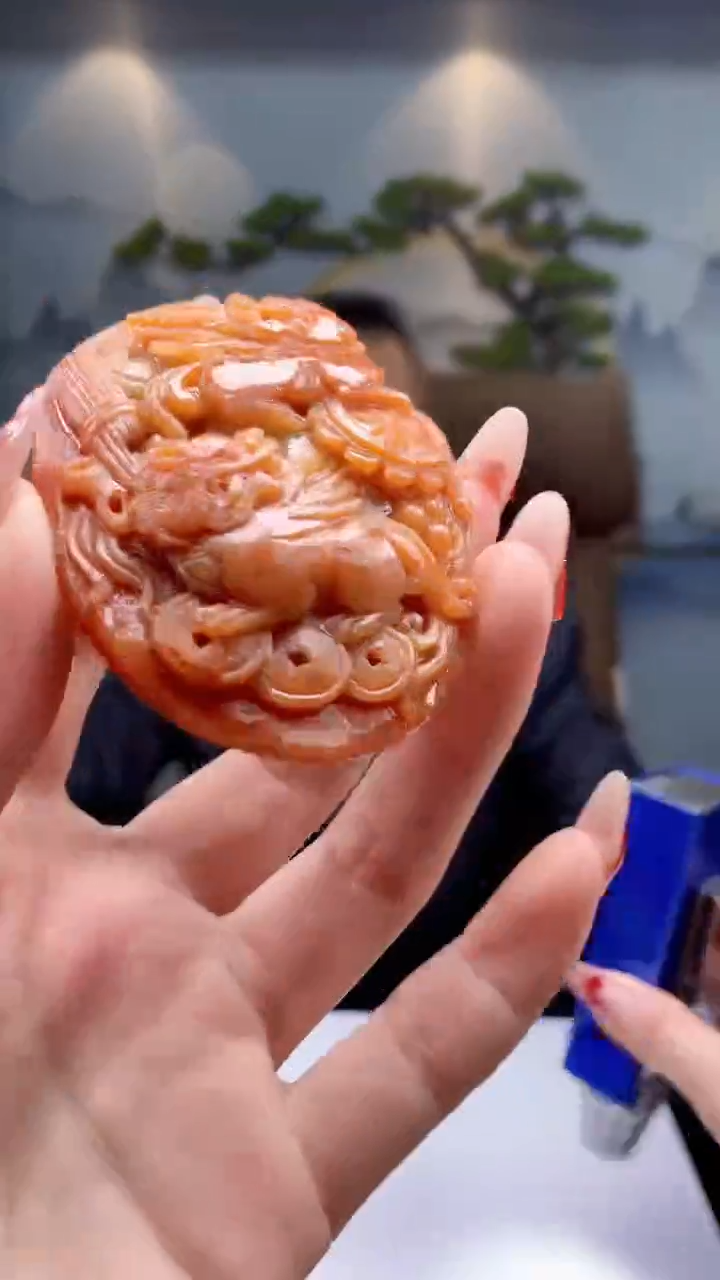 【闪购商品】定制翡翠未镶嵌1072ry-毛货挂件58