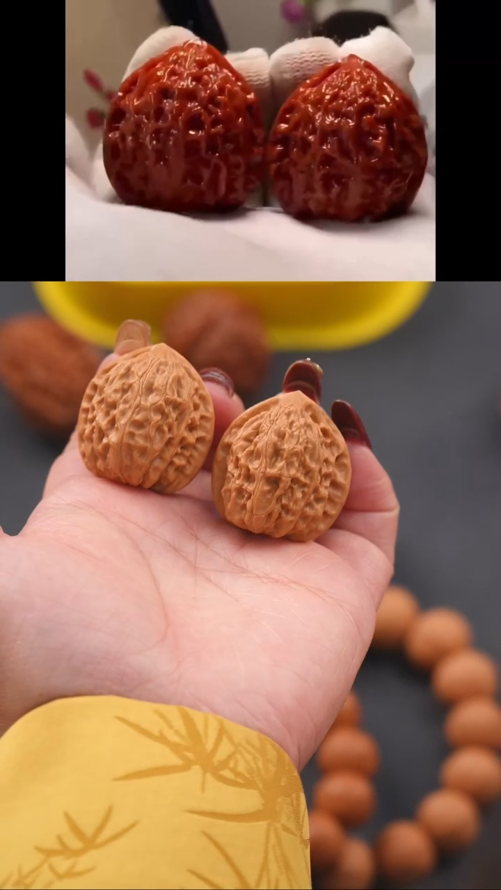 【闪购商品】文玩核桃把件32蜡皮金牛