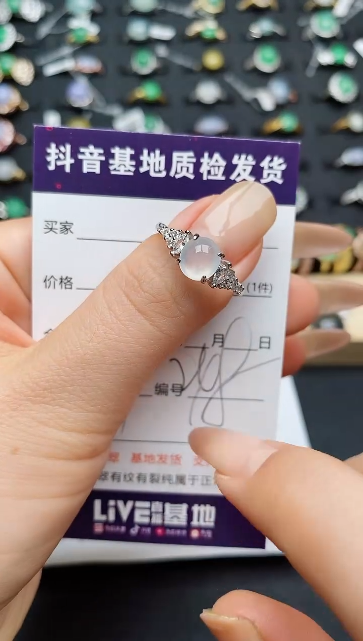 翡翠戒指银S925镶嵌..............