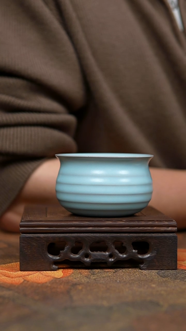 杯仿古宋臻纯手工炫纹杯一级礼盒