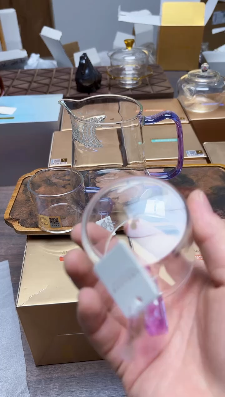 【闪购商品】风谜新月茶器浅紫色+禾器清禾杯浅紫色