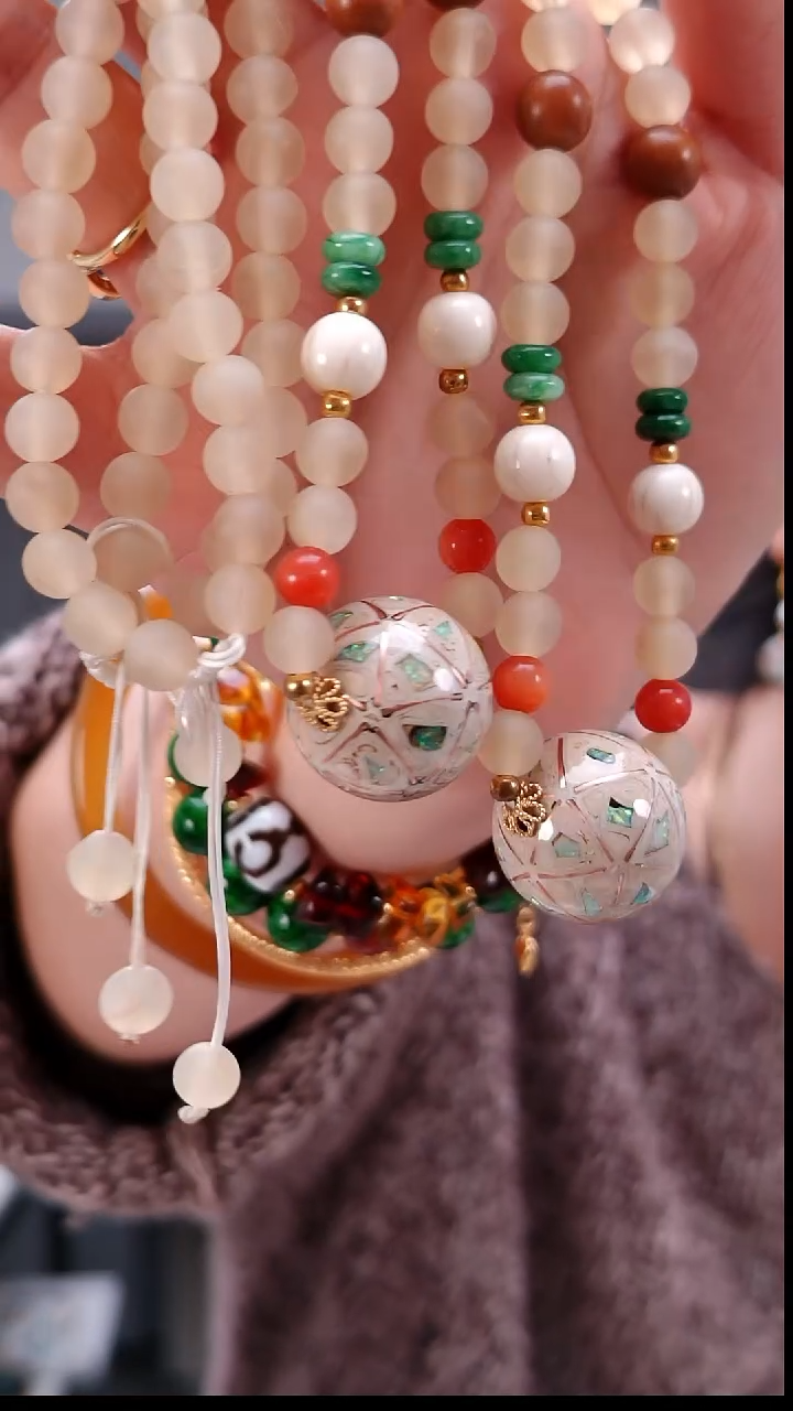 大漆工艺品0957大漆单株项链