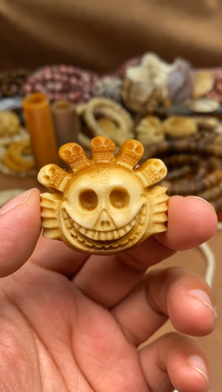 其他鹿骨杂件138-鹿角太阳花