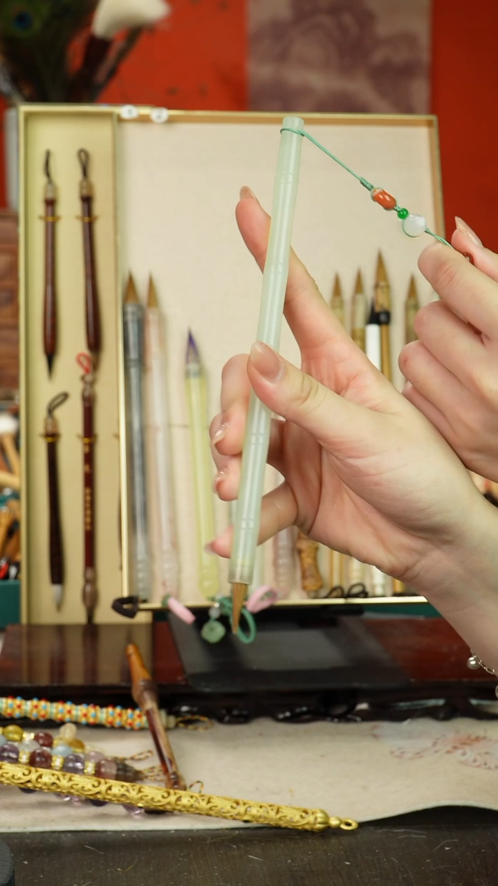 179号闪孤品高货毛笔链接 清水试笔 蘸墨不退