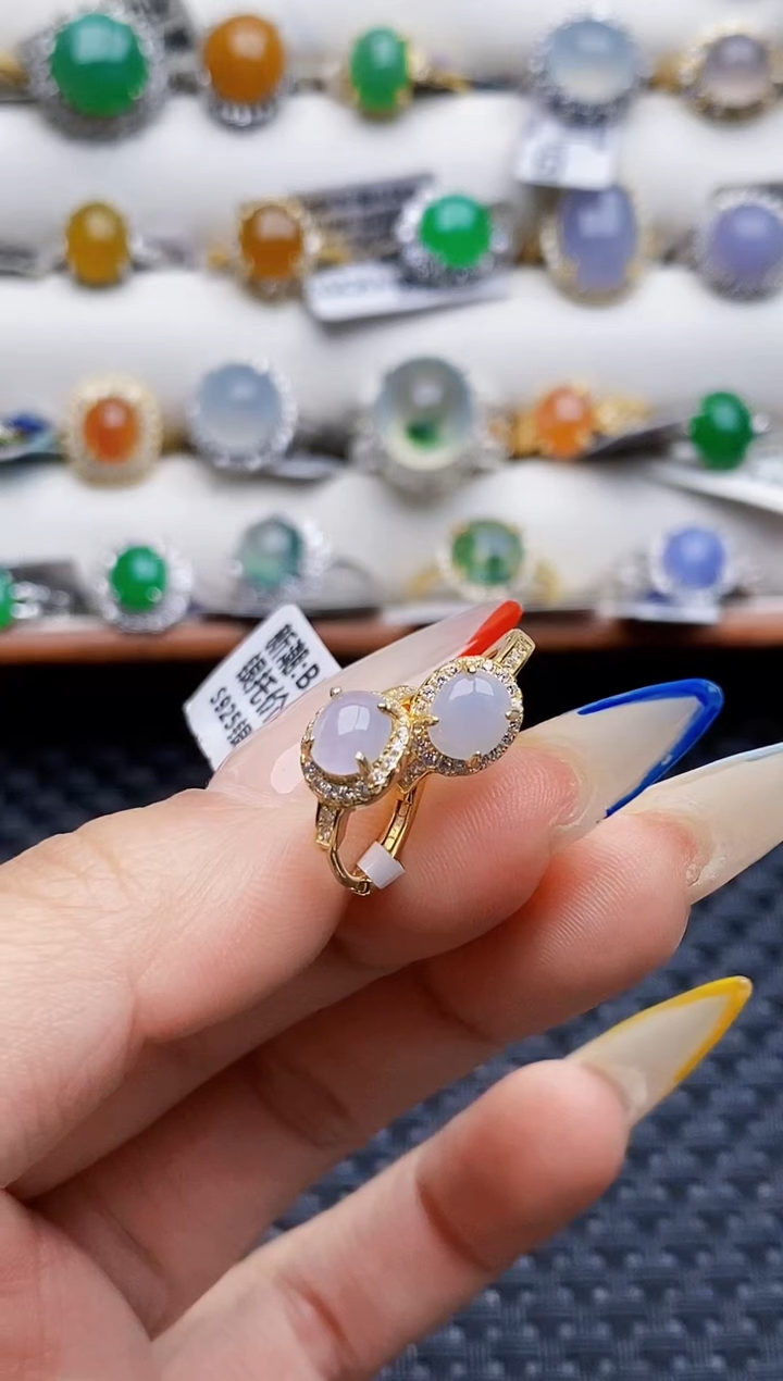 银S925镶嵌戒指翡翠5840