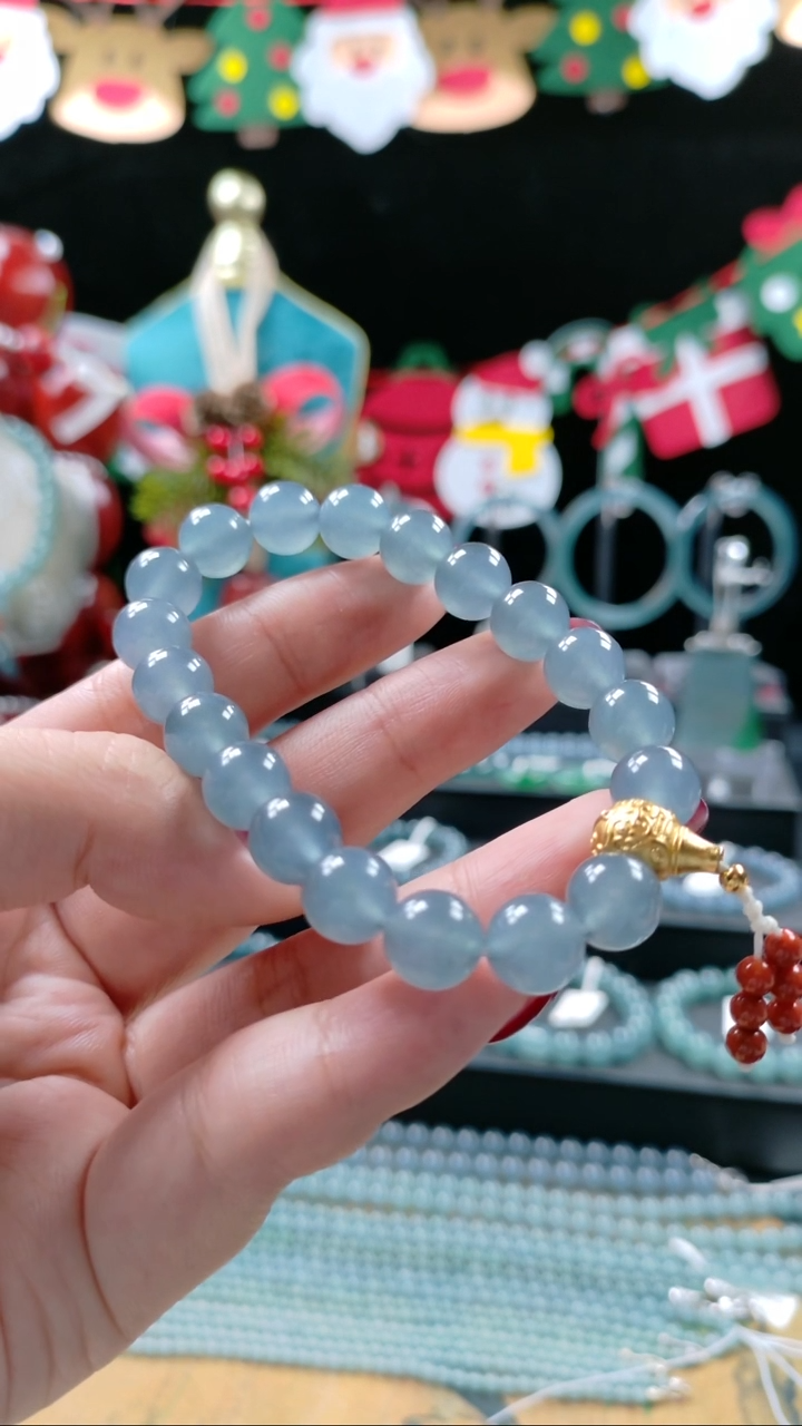 未镶嵌手串翡翠10mm冰紫DIY手串