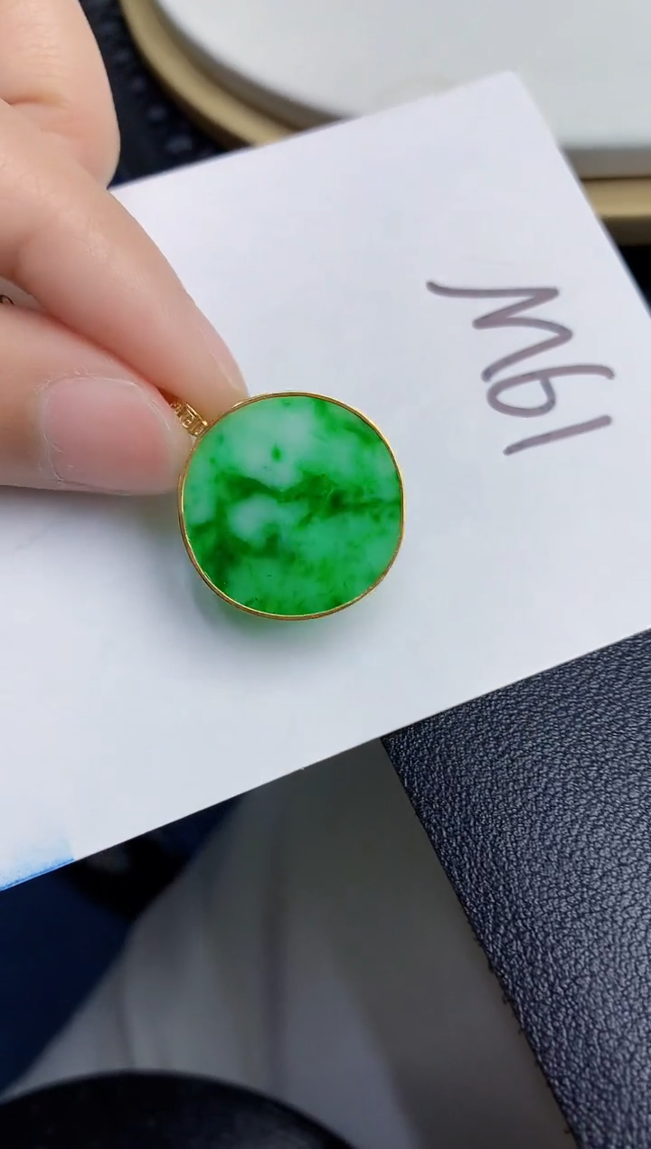 【闪购商品】翡翠颈饰18K金镶嵌000000000