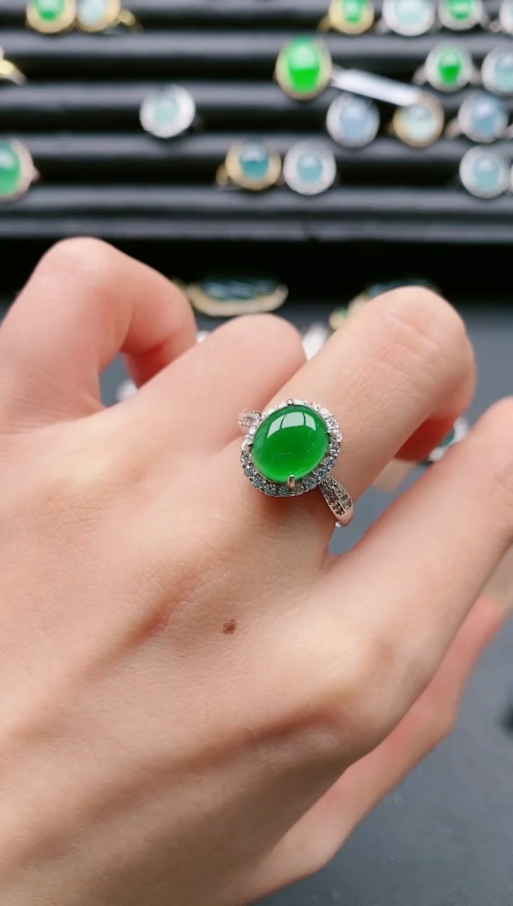 【闪购商品】翡翠戒指银S925镶嵌11111111