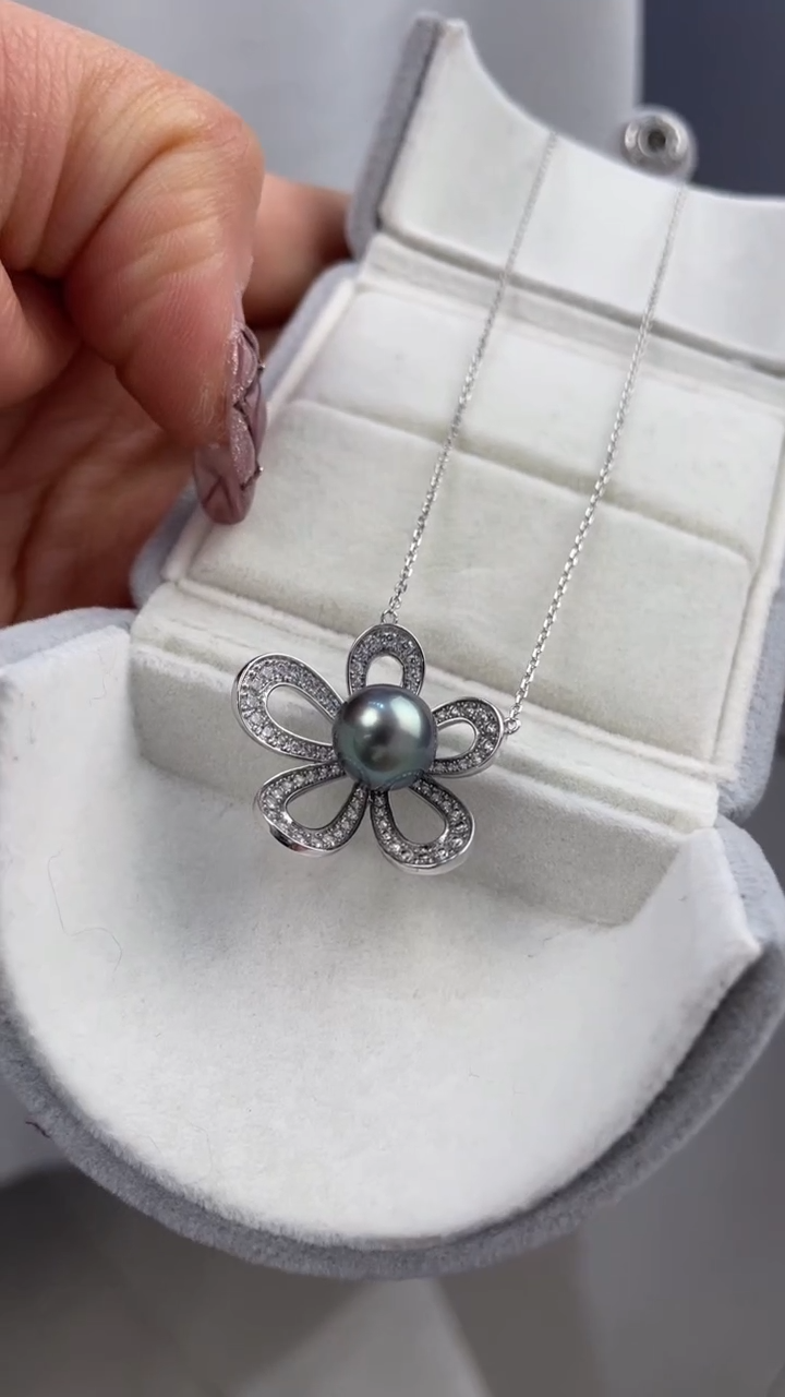 【闪购商品】海水珍珠颈饰银S925镶嵌吊坠