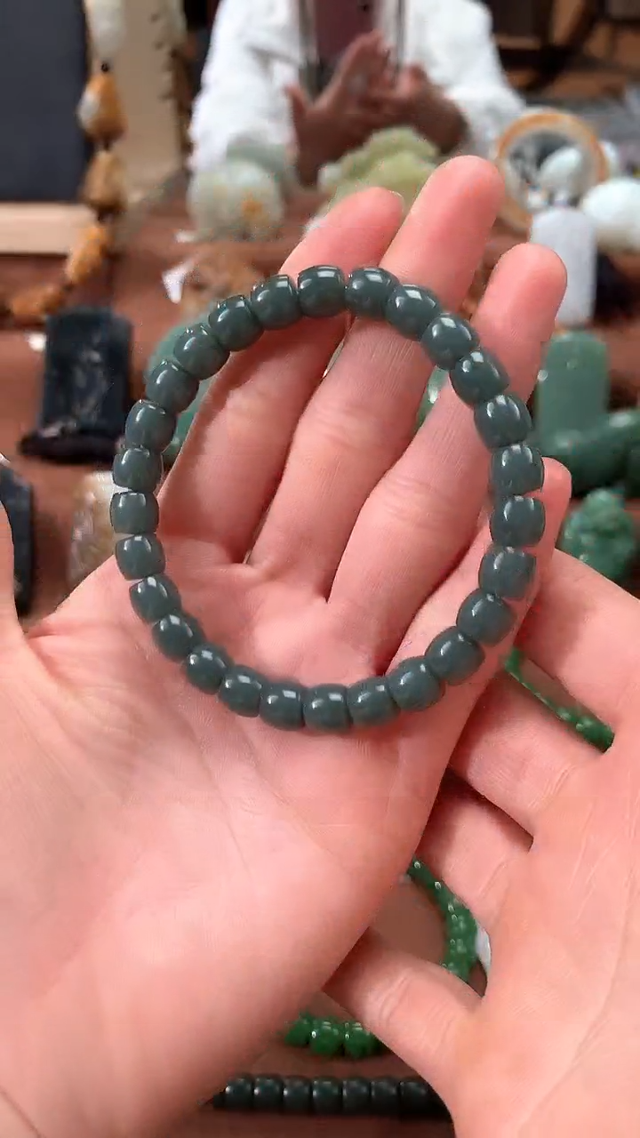【闪购商品】和田玉手串未镶嵌和田玉沙枣青手串