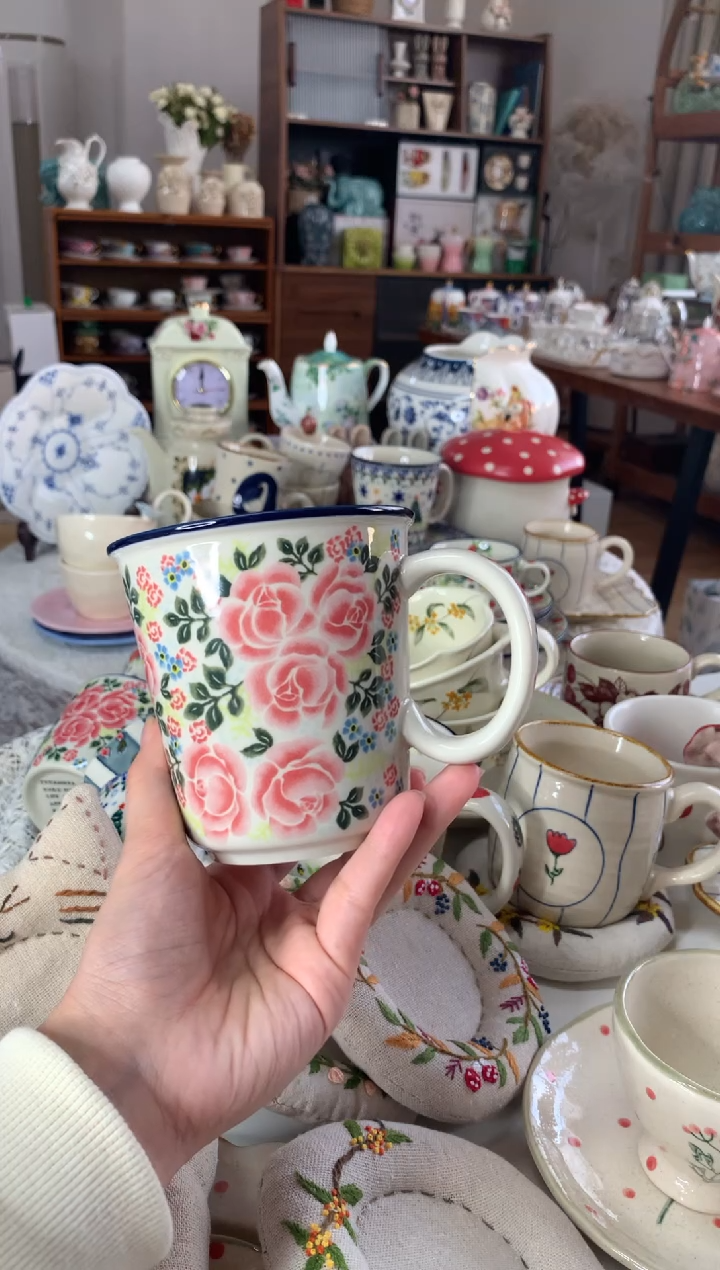陶瓷【玫瑰】马克杯45ml