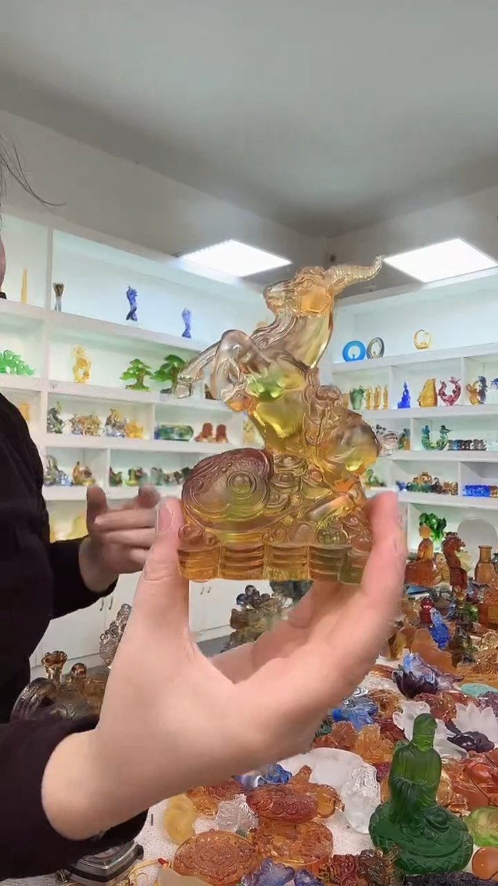 手工艺品琉璃羊摆件