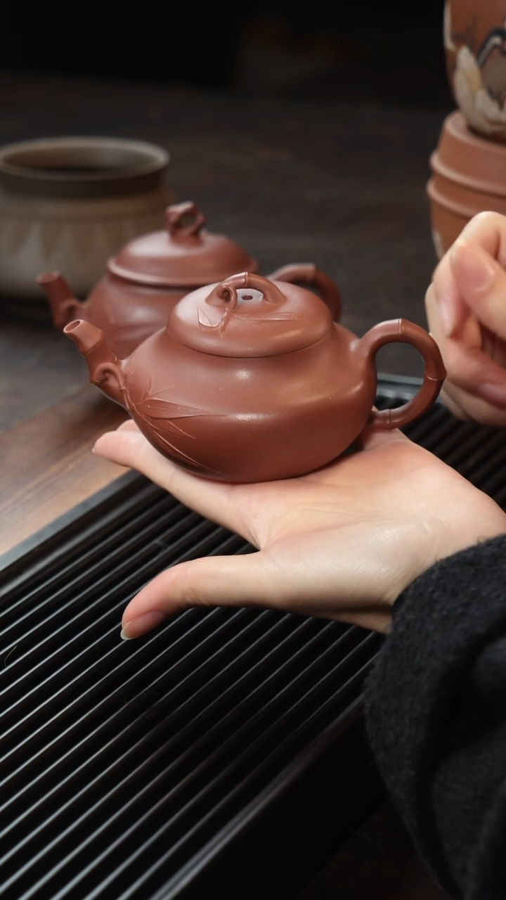 茶壶紫砂底槽清小竹节