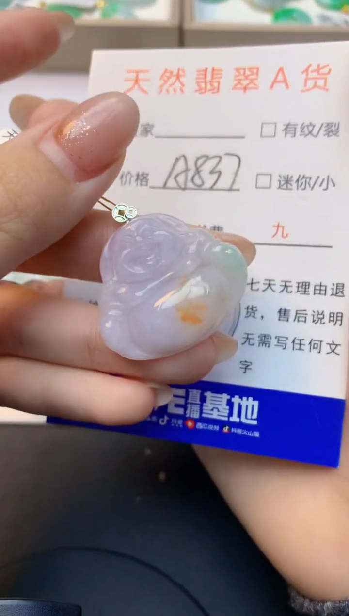 颈饰18K金镶嵌翡翠天然A货缅甸翡翠百元以上9元证书费自理