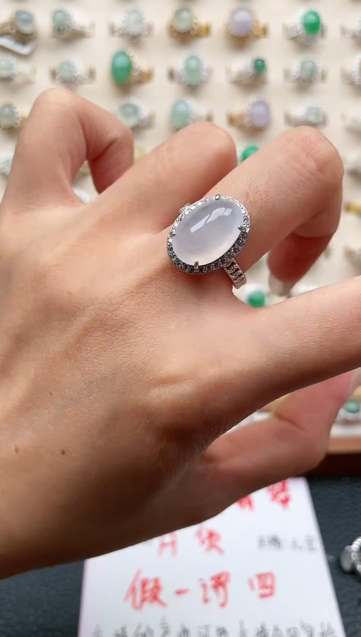 【闪购商品】翡翠戒指银S925镶嵌1111