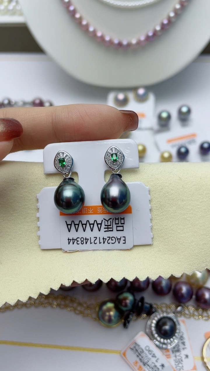 【闪购商品】海水珍珠耳饰银S925镶嵌W54