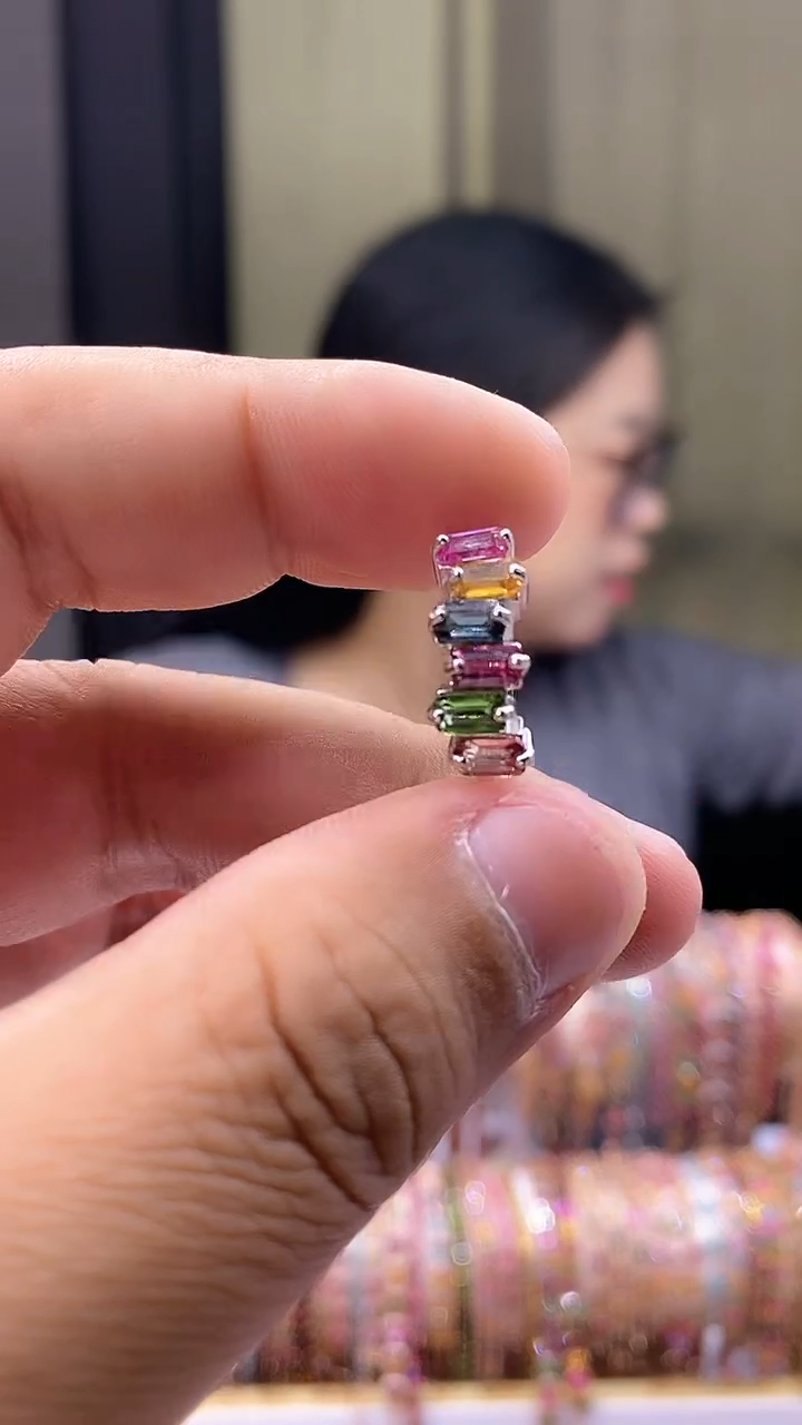 【闪购商品】碧玺戒指银S925镶嵌244325354354354