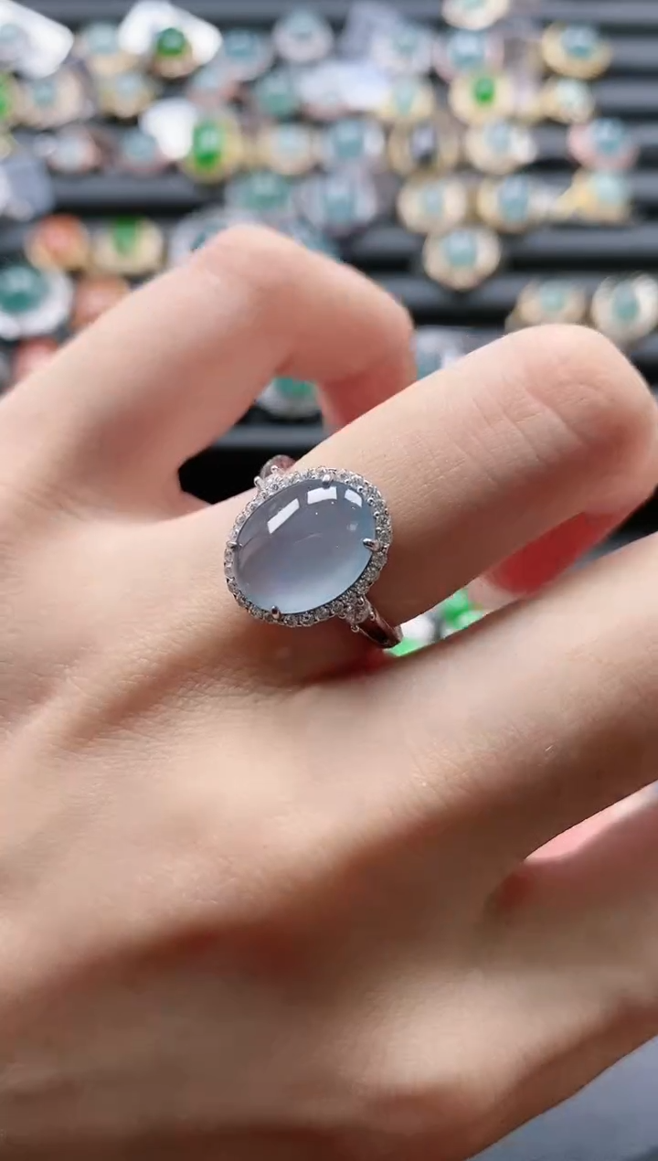 【闪购商品】翡翠戒指银S925镶嵌51511