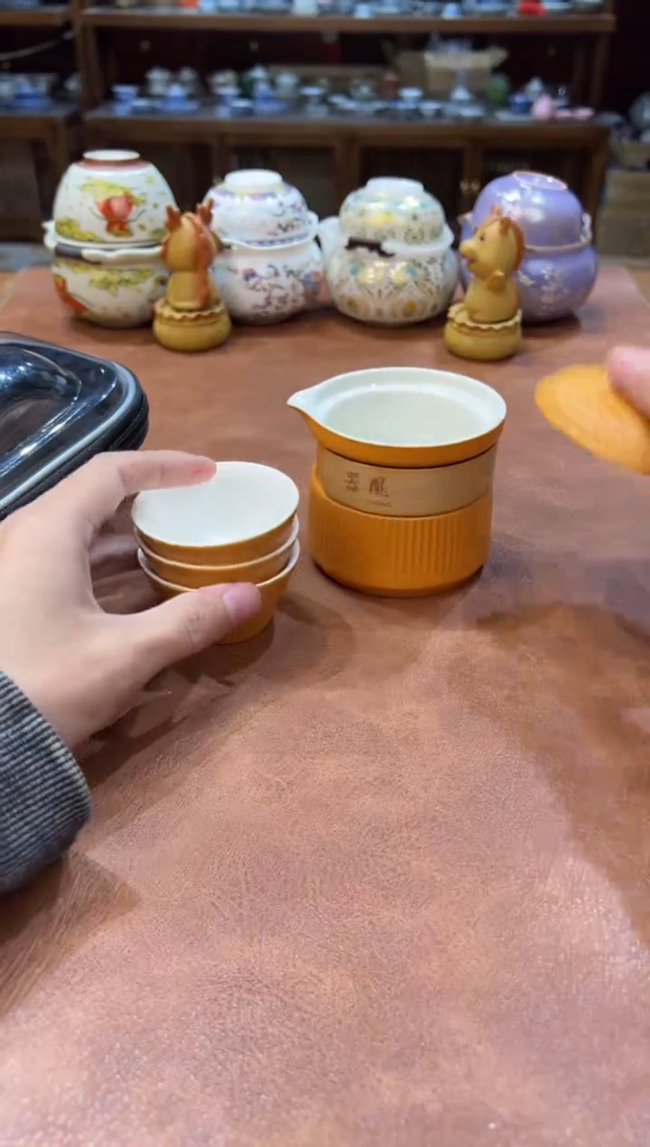 真的很便宜会开片的旅行茶具