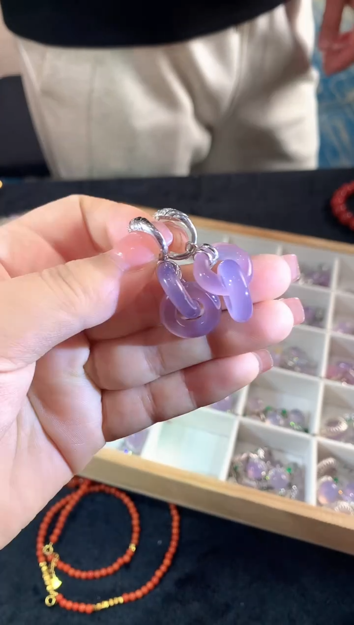 【闪购商品】玛瑙/玉髓耳饰未镶嵌092xhrs时尚