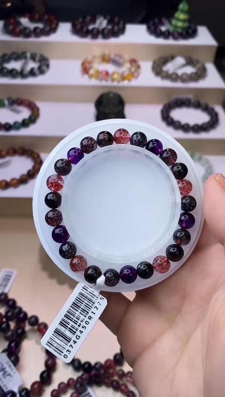 【闪购商品】水晶手链未镶嵌黑加仑超七单圈7m+