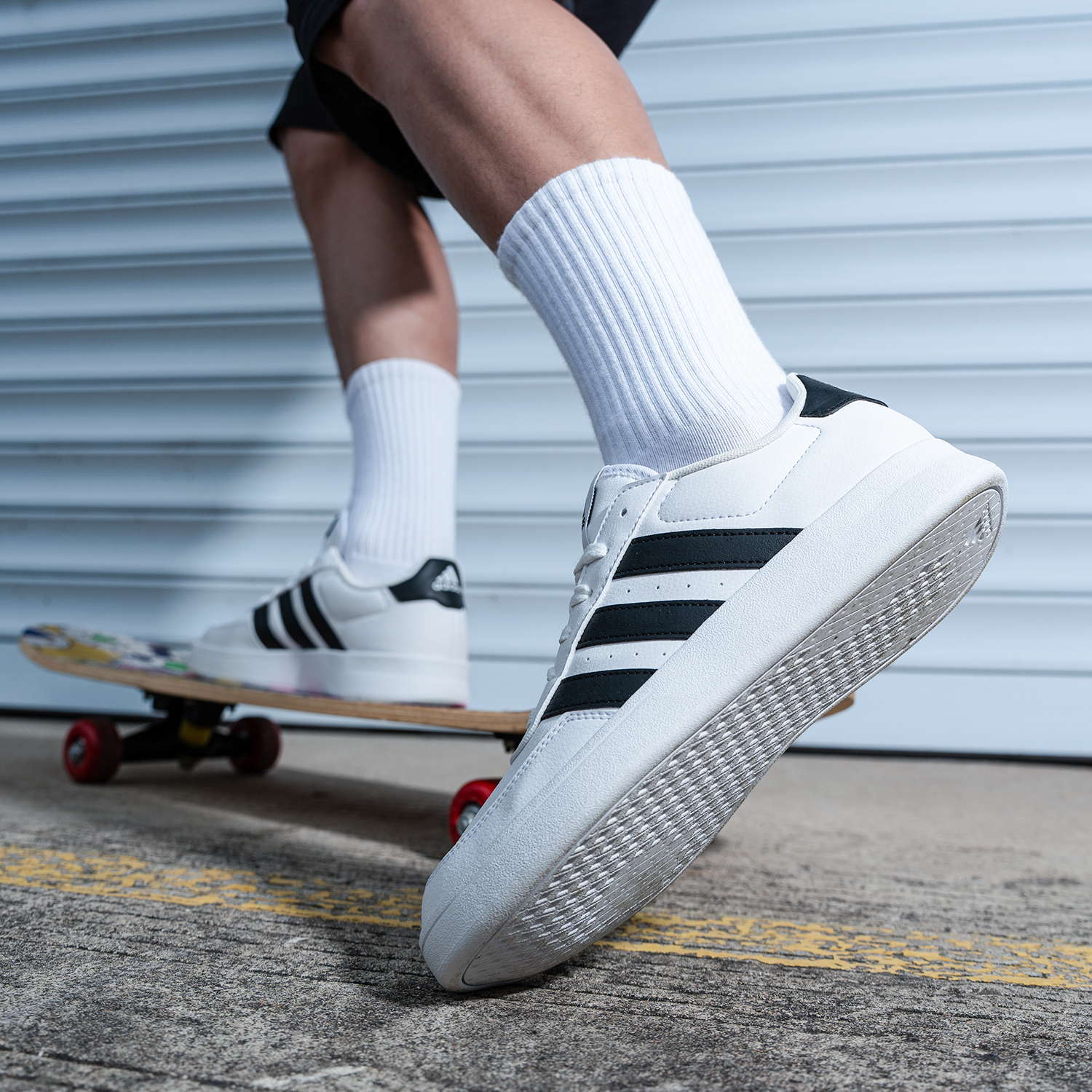 adidas阿迪达斯正品板鞋男鞋2025新款流光风低帮耐磨网球休闲鞋子