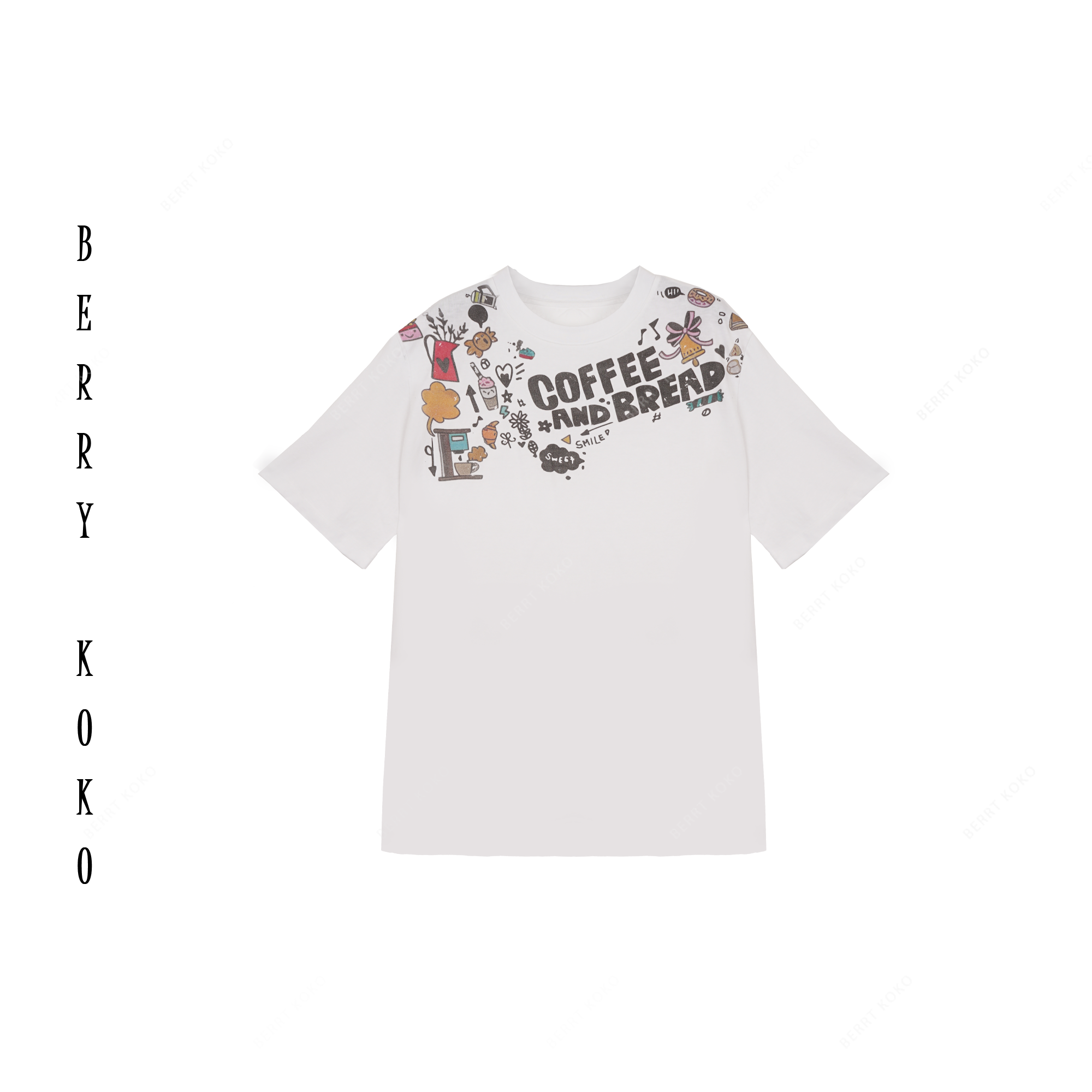 【MISSKO】2025新款春夏宽松大版洗水字母T恤圆领设计师款70251