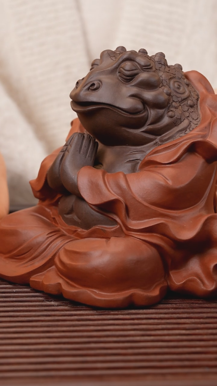 【闪购商品】紫砂茶宠紫泥蟾王