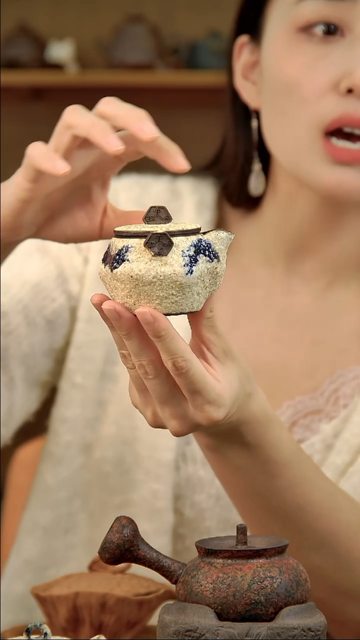 言野手作 粉引多宝宝瓶