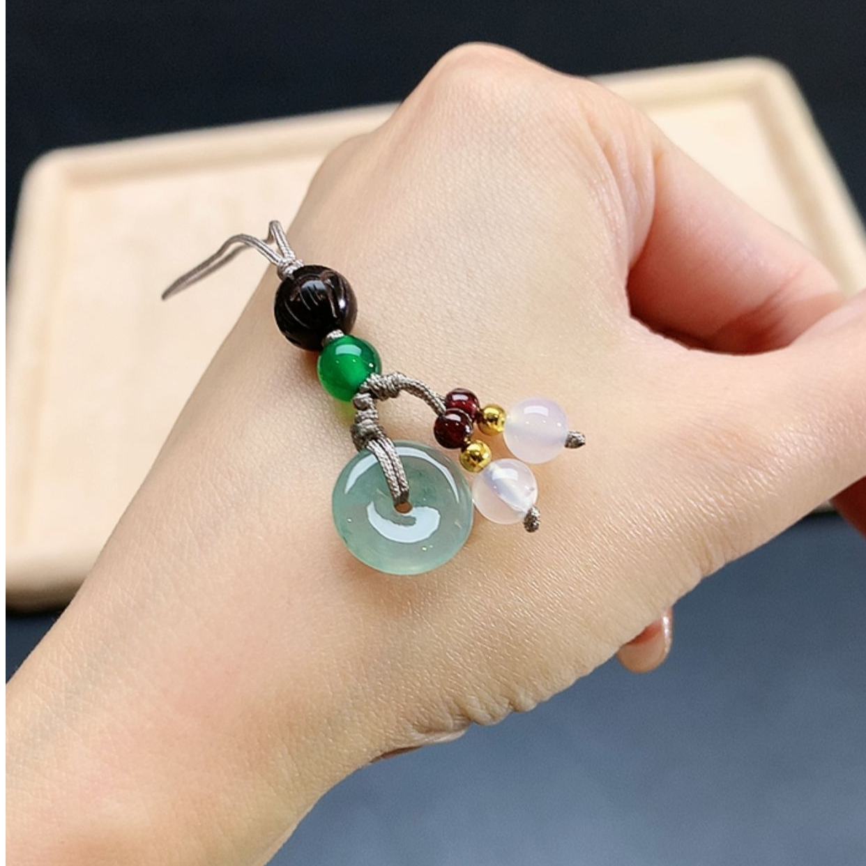 翡翠未镶嵌平安扣吊坠-Q7-2262