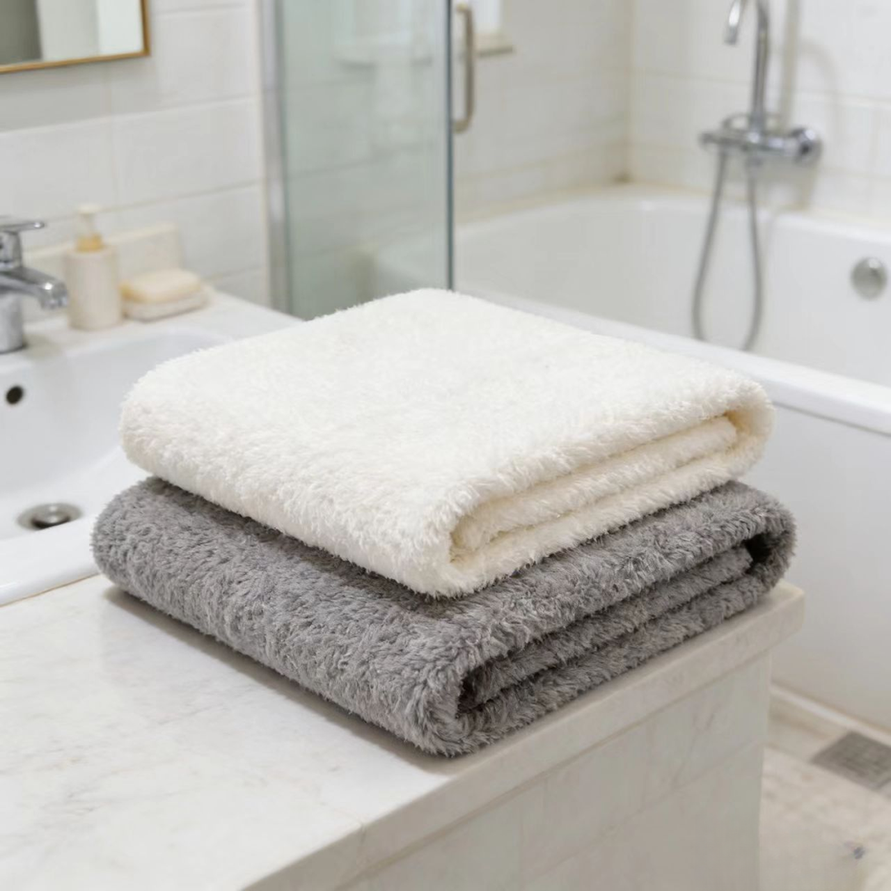 浴巾超级吸水拍一发二双面毯子午休毯加厚珊瑚绒空调毯绒毯