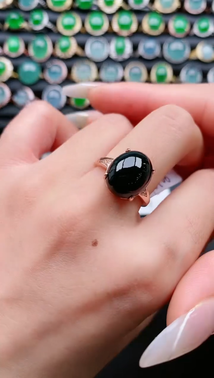 【闪购商品】翡翠戒指银S925镶嵌111111