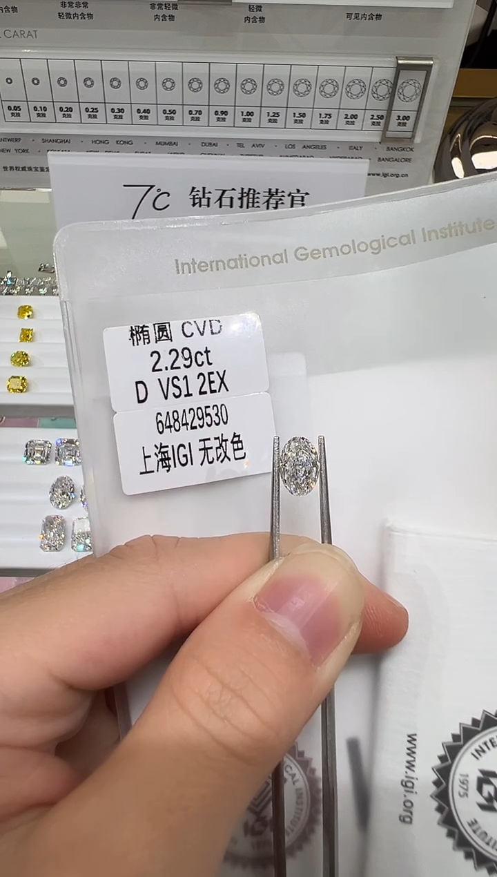 【闪购商品】实验室培育钻石裸石未镶嵌@ 2.29ct 先鉴赏，再定制！