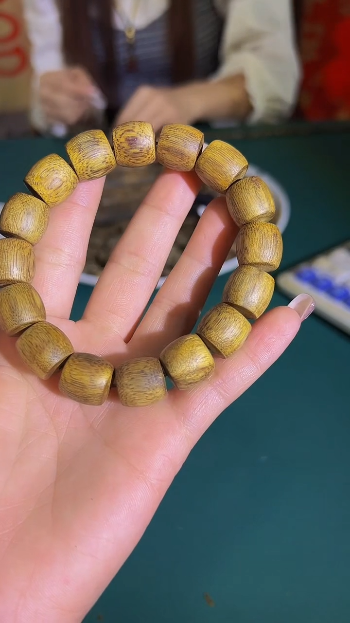 【闪购商品】沉香手串沉浮老料鼓珠单圈白棋多样发一14