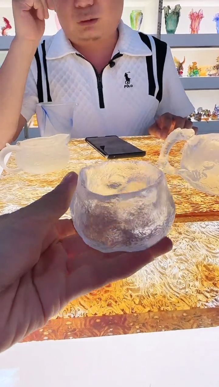 手工艺品琉璃冰裂纹口杯