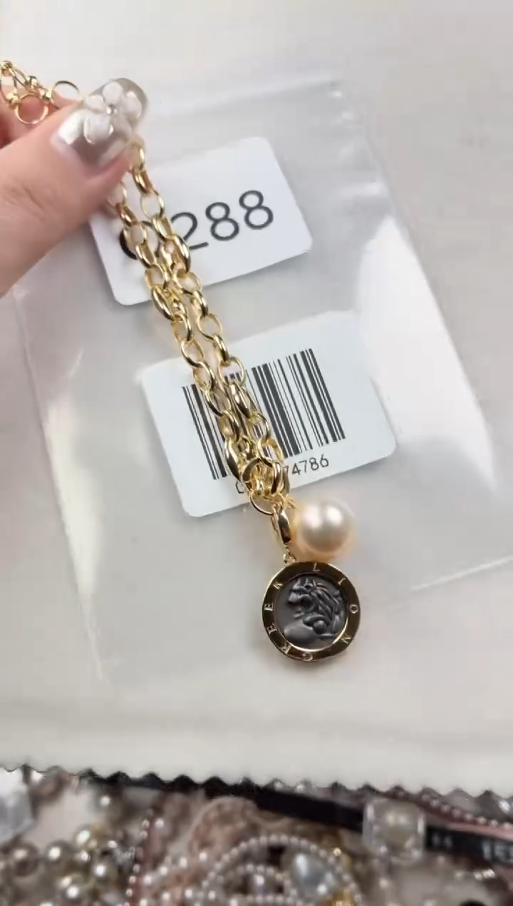 银S925镶嵌手链海水珍珠Q288