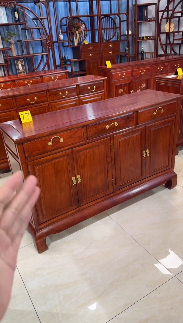 花梨木类储物柜海**空138*40*88餐边柜刺猬紫檀