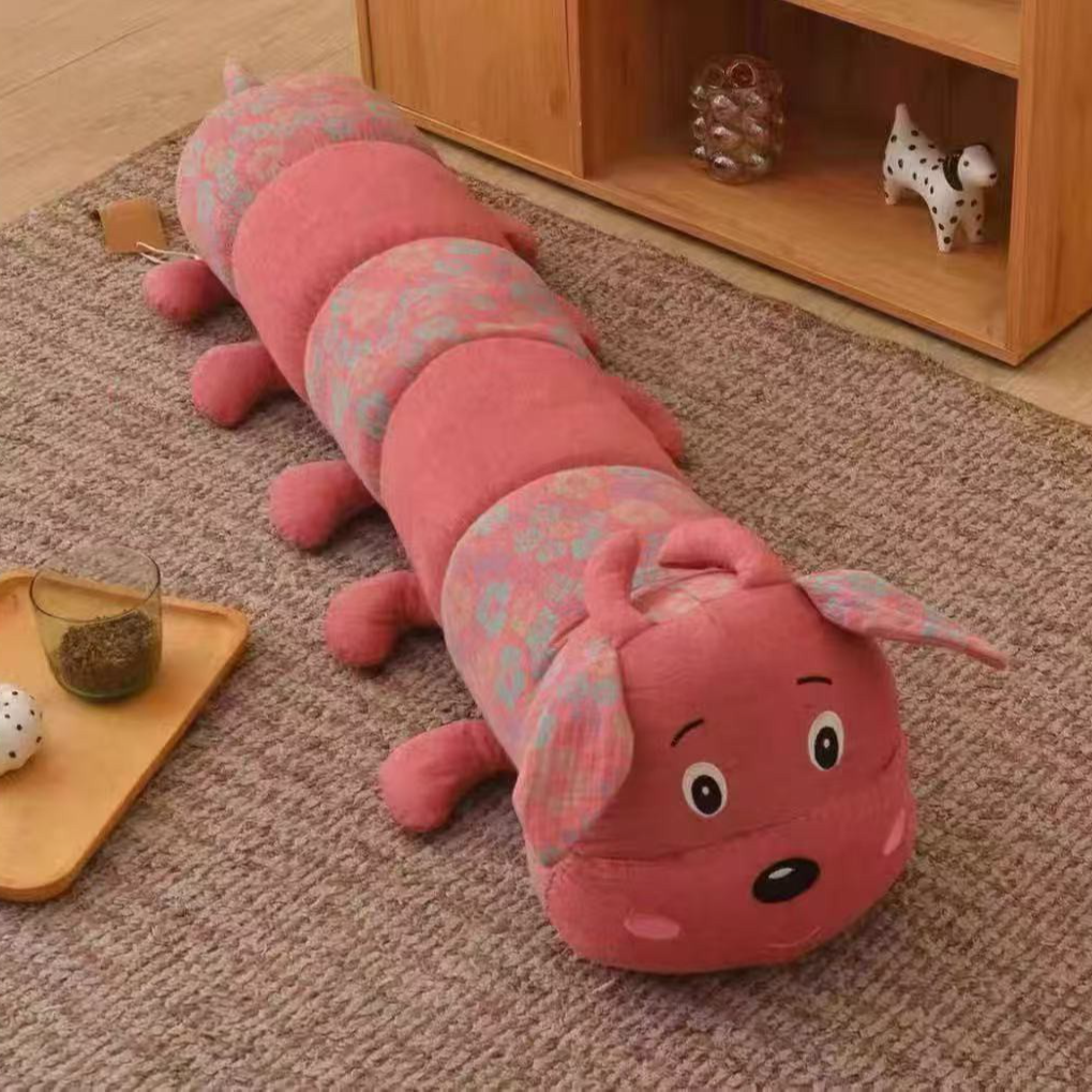 毛毛虫-玩偶全棉a类抱枕睡觉抱睡公仔儿童床上陪睡娃娃生日礼物女