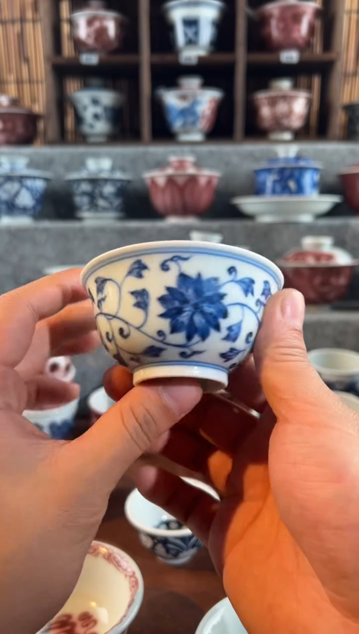 【闪购商品】天禄呀那次杯子ia075缠枝莲杯子